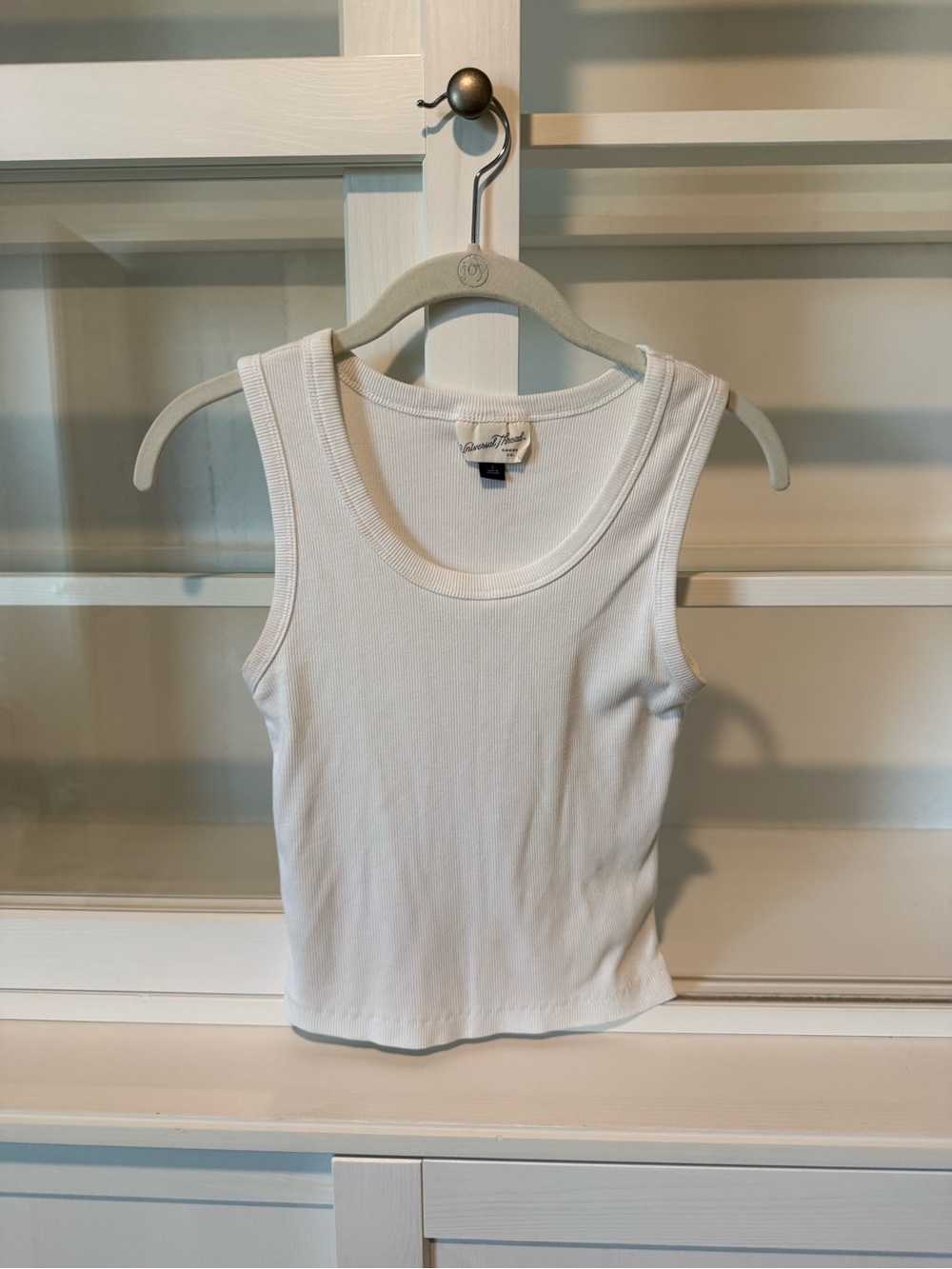 Universal Thread white ribbed cropped tank